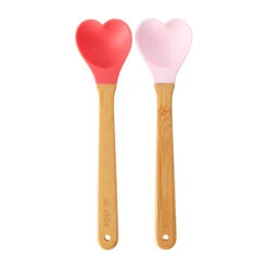 Rice Silikonilusikka Bambuvarrella 23 Cm 2 Osaa